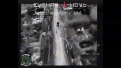 RU POV: Russian FPV drones target Ukrainian personnel, armour, transport and even a baba-yaga drone