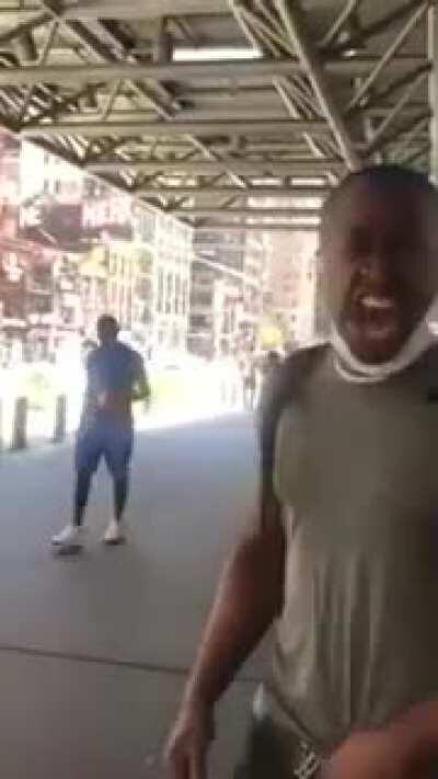 Wealthy racist shames immigrant.