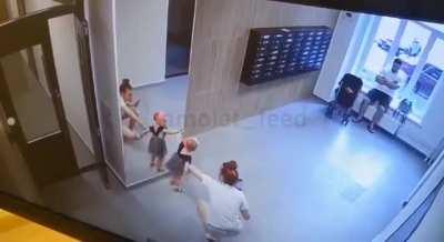 thank god ! mom managed to hold the mirror