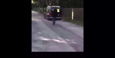 This fatass nigga was running after it like he missed the bus