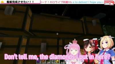 Aki caught stealing diamonds😂