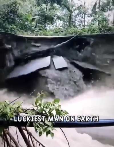Man was extremely lucky