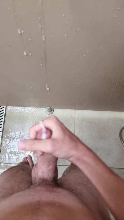 Nothing better then cum in a public shower and share it with you