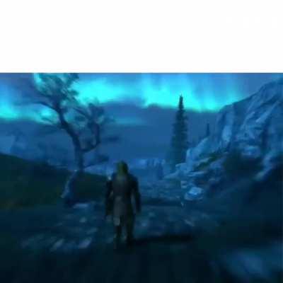 Walking across the Skyrim map