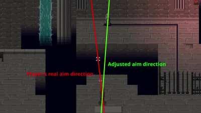 Aiming with a controller is hard, so I added aim assist to my top-down RPG! (Algorithm in comments)