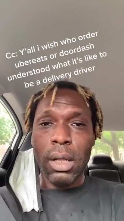 Homeless Uber Eats driver cries after getting small tip ($1) asks 