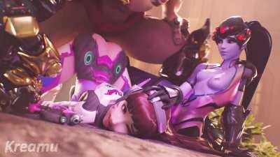 D.Va loses to Widowmaker and Doomfist (Kreamu) [Overwatch]