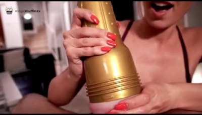 Finishing him with a fleshlight