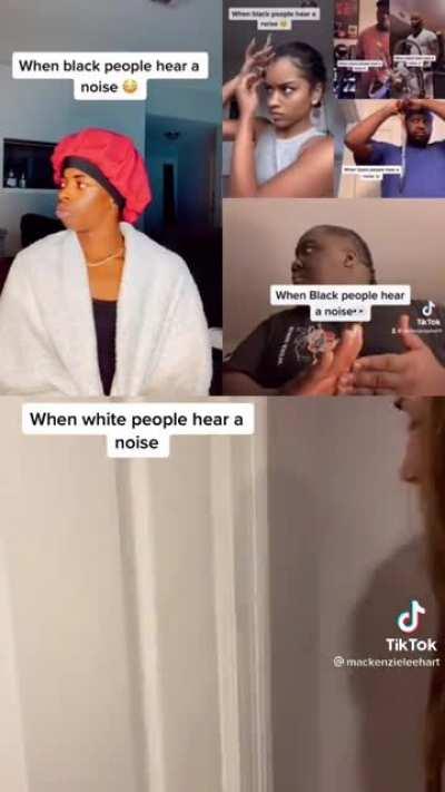 Reaction to hearing a noise