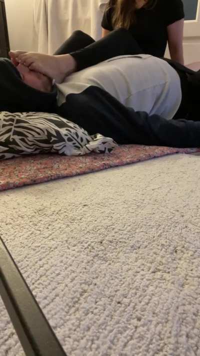 His favourite snack are my feet right after the gym