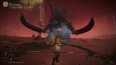 Ending 2022 with a BANG! Shooting Starscourge Radahn out of the sky. RL44 +7 bow build