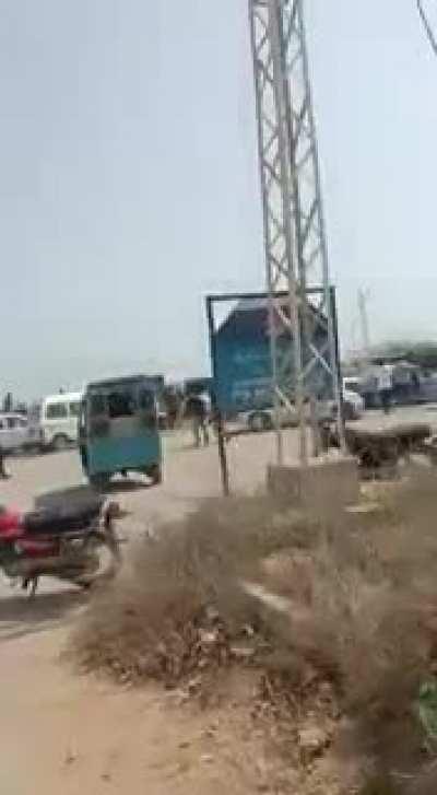 Army and Naval marines hitting the police with sticks as the police were taking rps 500 bribes from citizens to let them go to the beach( which is banned rightnow)