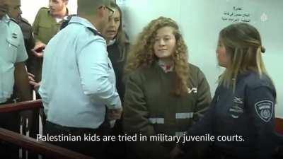 Step by step explanation... This is how children are arrested, persecuted, assaulted, detained, trialed, and imprisoned by the most moral army in the world!