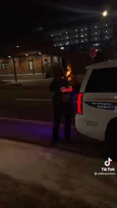 Cops catch man racing on sidewalk