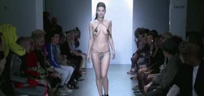 Walking the catwalk.