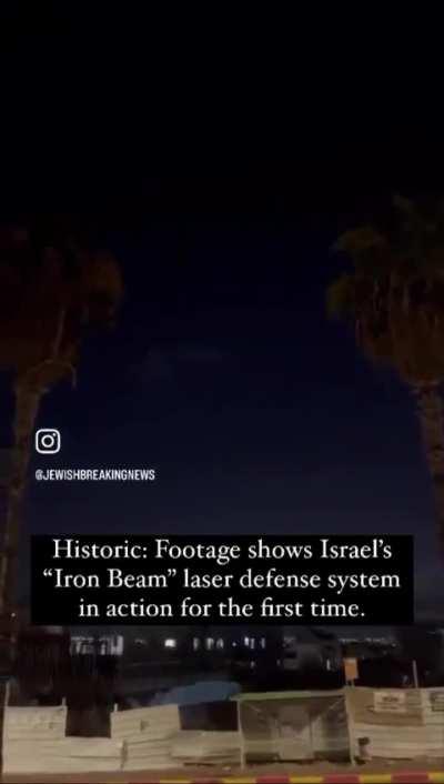Out of Star Trek: Israel Is Confirmed To Be Using the “Iron Beam” High Energy Laser Weapon System for the first time. FROM: @WallStreetApes