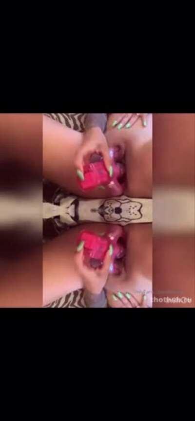 Tiff dildo riding on a mirror🔥😍