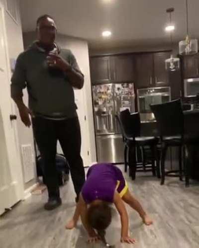 Trying to teach your daughter a fun dance