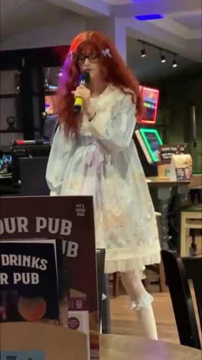 I sang happier than ever at the karaoke the other night!! (I couldn’t hear myself so I made a lot of mistakes sorry)