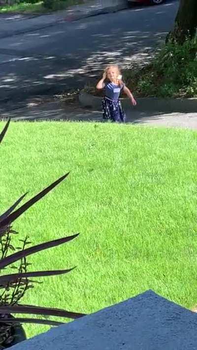 This was supposed to be her “first time coming home from school” video.