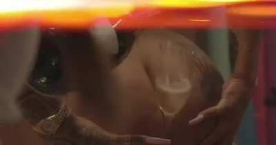 india love champagne glass between butt cheeks