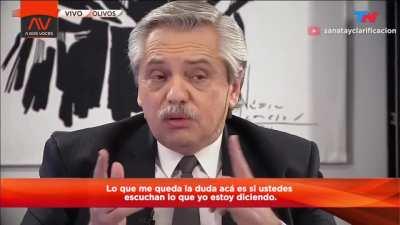 Así se desarrolló esta entrevista en un universo paralelo donde Alberto se hinchó los huevos