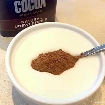 Stop it cocoa powder you magical beast