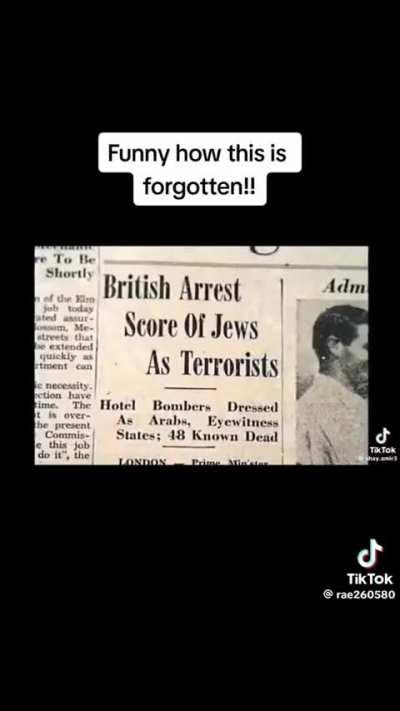 Forgotten Zionist terrorism 