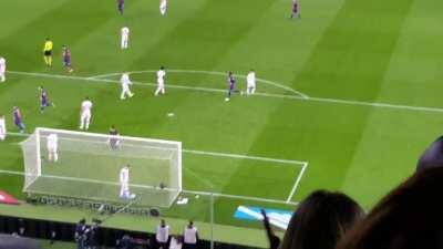 My mom managed to film this when we watched Barcelona vs Mallorca last season.