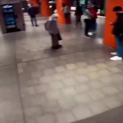 Urban riding around train station