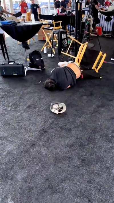 Attempting a move off the course. 