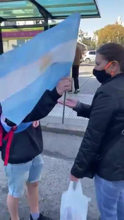 El clima afuera del congreso