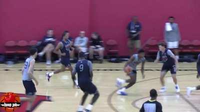 [Highlight] Naz Reid blocks Tyrese Haliburton at the rim, followed by a Jalen Green transition and-1 bucket.