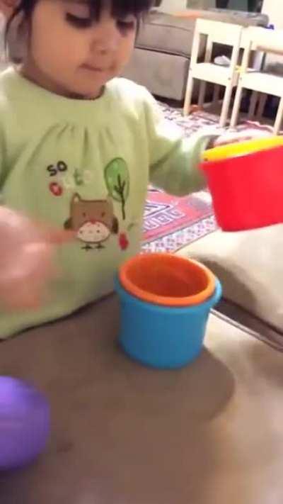 Look how happy she gets