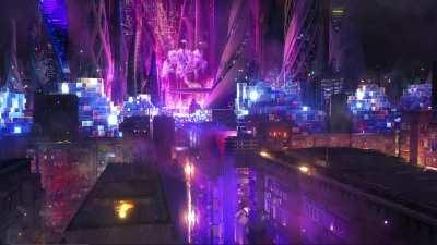 Another Cyberpunk City as a live desktop wallpaper!