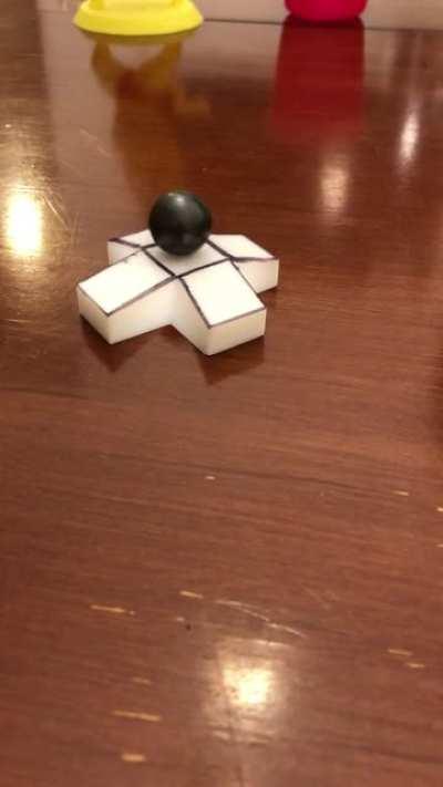 My son 3D printed this optical illusion