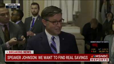 After passing a budget that aims to cut Medicaid by $880 billion in ten years House Speaker Johnson says: 