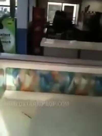 Throwing a drink at someone