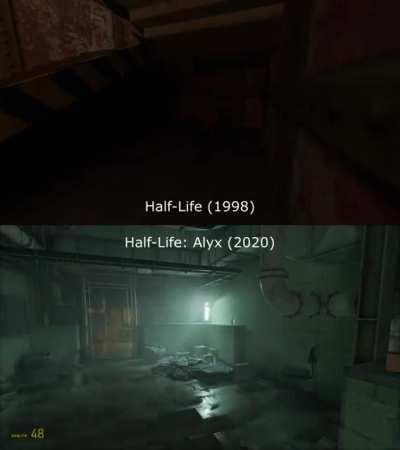 Valve still uses the same light flicker pattern from Half-Life 1