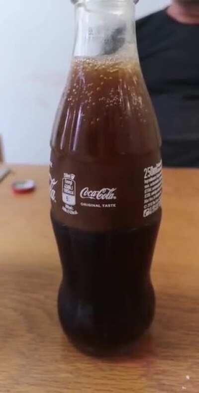 Sub-cooled Coke slowly turning in to slush