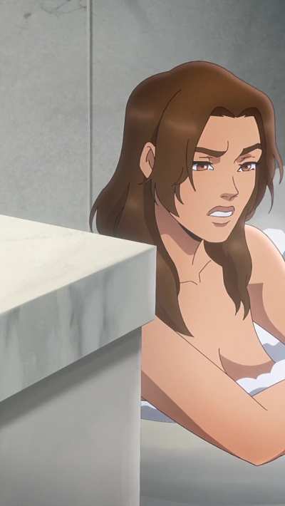 The Netflix Tomb Raider isn't very good but at least it gave us this nice bath scene of Lara. (Powerhouse Animation Studios)