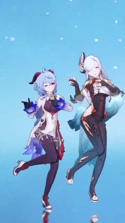 Ganyu and Shenhe dance ~ (@gosari542)