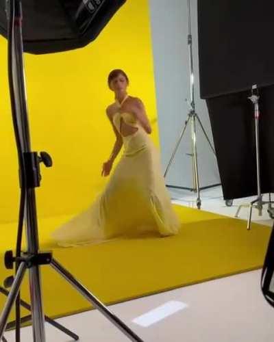 Behind the scenes of Vogue Italia shoot