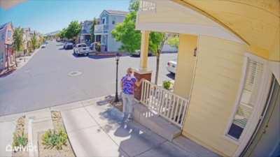 Roller skater gets lamped