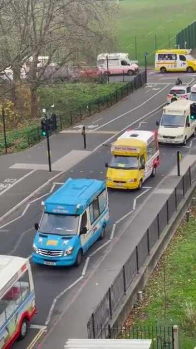 This was the funeral of a ice cream man