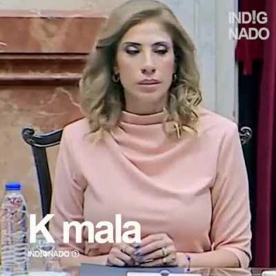 Claudia Ledesma Abdal, pareja del gobernador Zamora, visiblemente emocionada y contenta esta tarde con la proclamacion de la formula Villarruel-Milei en el Senado.