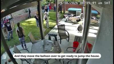 Thirteen people in a hot air balloon basket just made an emergency landing in a California backyard