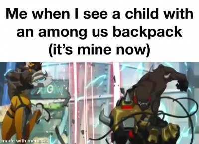 Doomfist now has an among us backpack