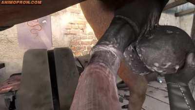 Unleashing the beast and enjoying his deliciously large and throbbing cock (Animopron)