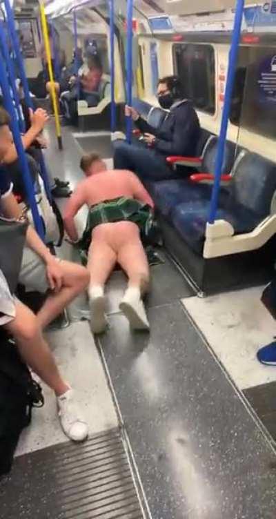 Dancing on a train with no underwear